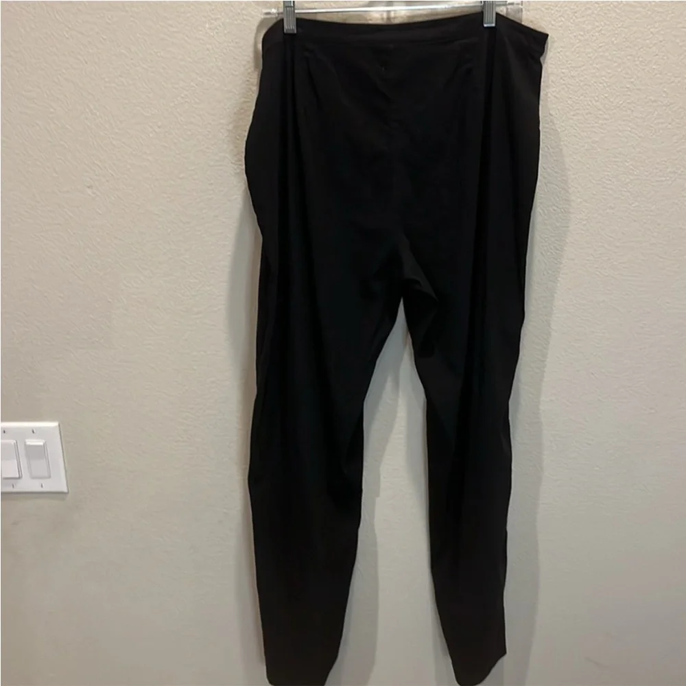 Eileen Fisher Linen Black Straight Leg Pants - Picture 8 of 11